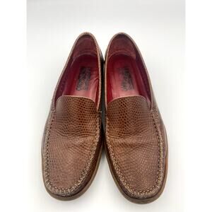 Salvatore Ferragamo Snakeskin Leather Loafers in Size 7